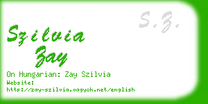 szilvia zay business card